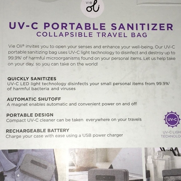 Vie Oli UV-C Portable Sanitizer Travel Bag Case - Picture 4 of 4